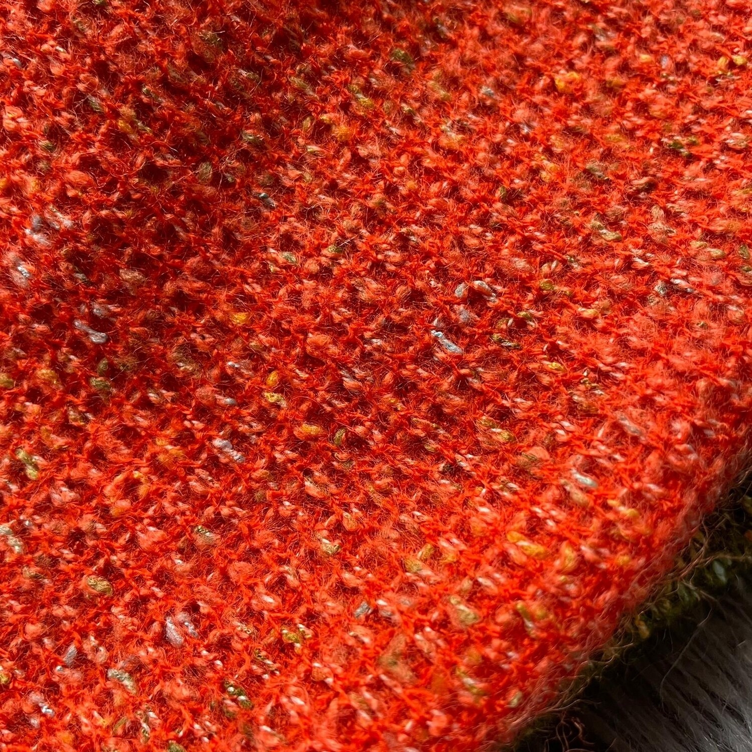 Orange tweed beanie