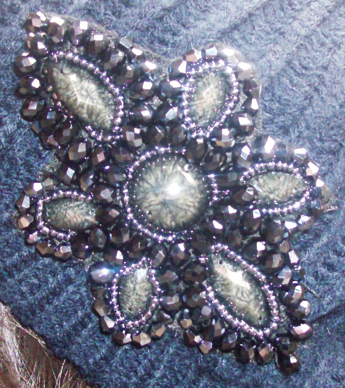 Chic beret navy blue double layer