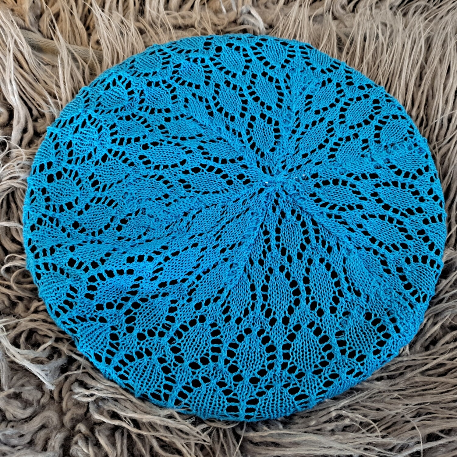 Aqua Lined Beret Snood