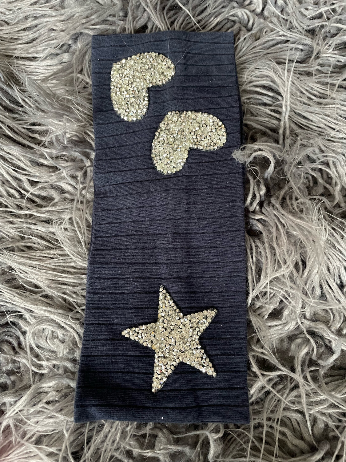 Heart n&#39; star wide ribbed (vertical ribbed) headbands