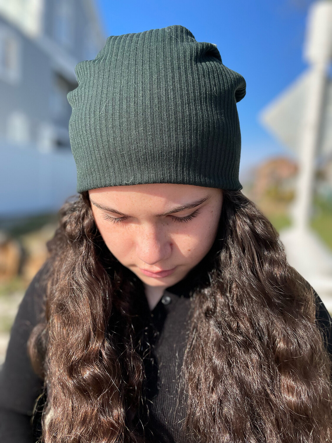 Black beanie - thick ribs