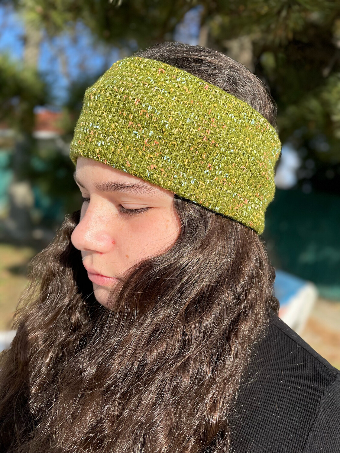 Colored Tweed flat headbands