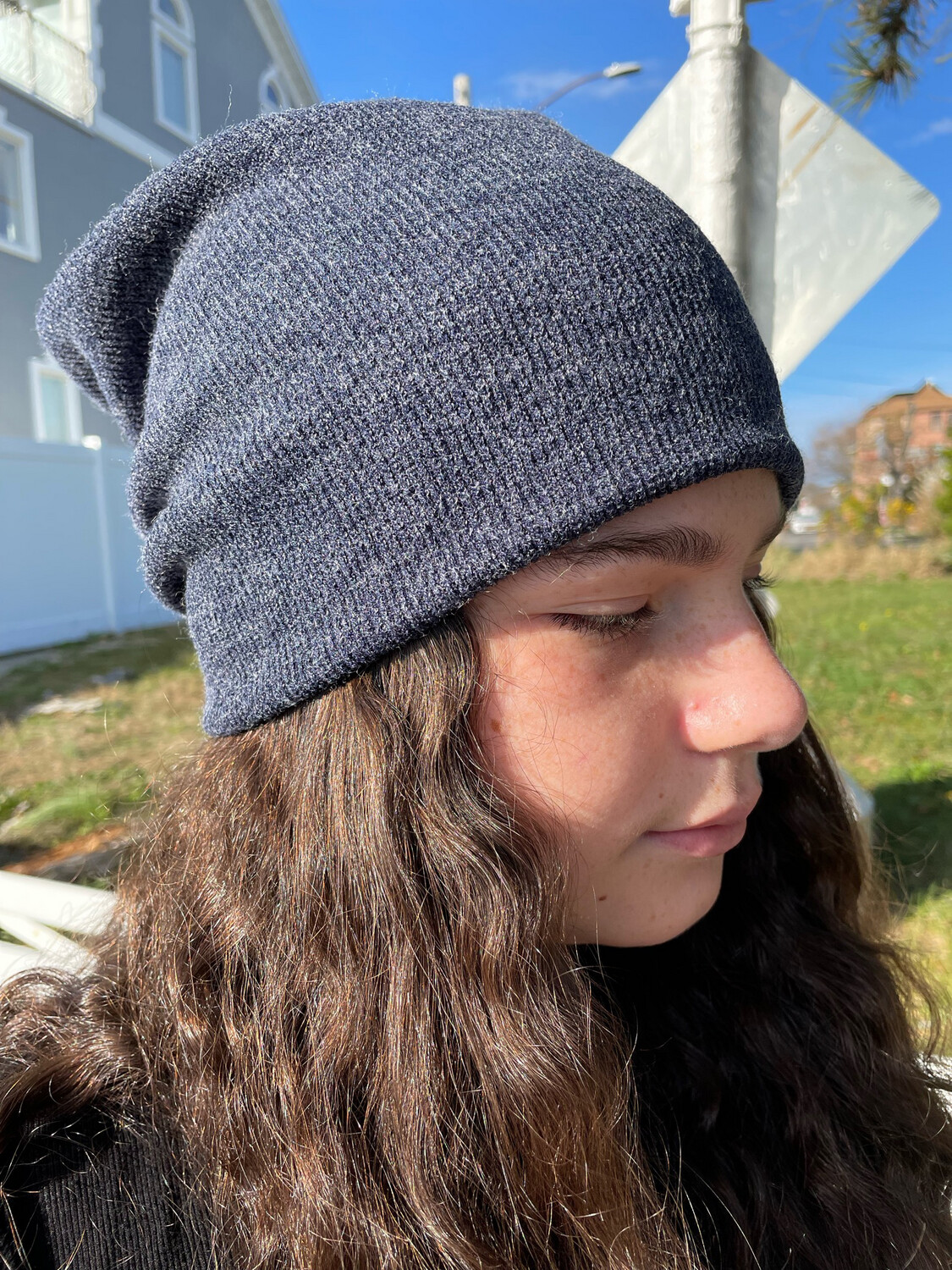 Lux knit beanie - dark denim