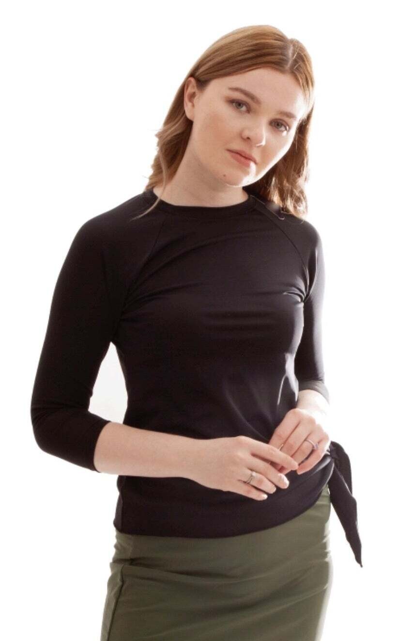 Solid swim Top w/side tie