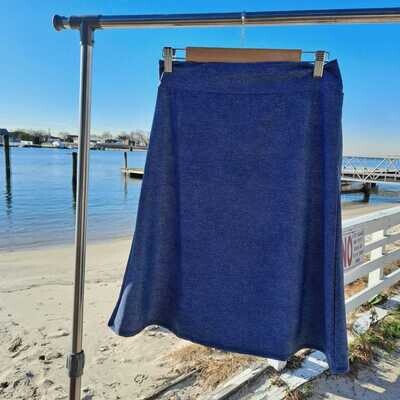 Denim A-Line swim skirt