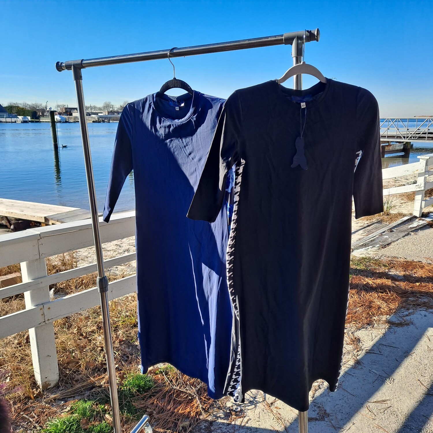 The perfect swim dress - navy (camo)  (SIZE S)