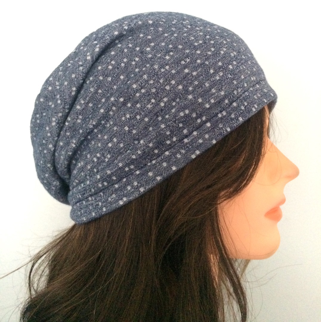 Medium blue dotted pattern summer slouchy