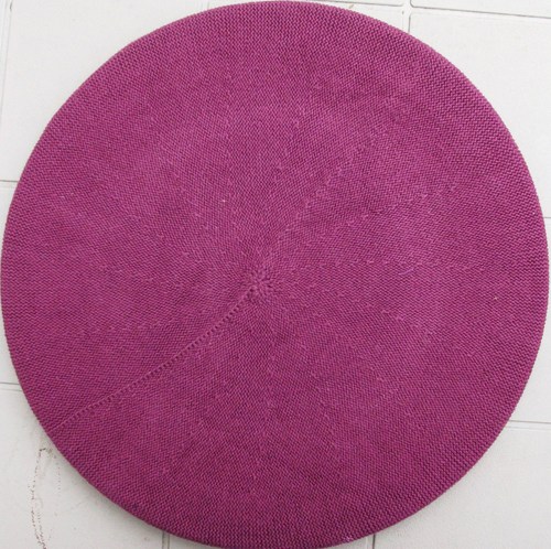 Cotton beret raspberry medium