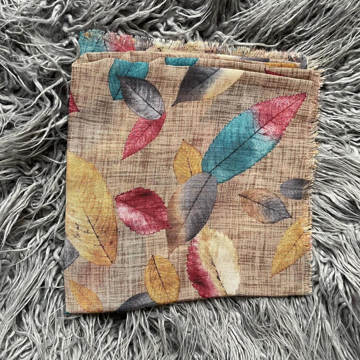 Tan leaves - soft fringes tichel