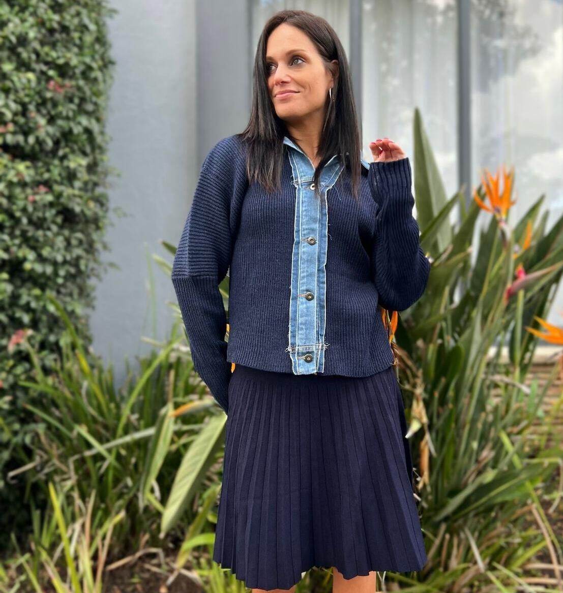 MM pleated skirts - navy