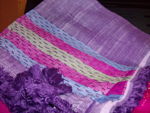 Knitted wild tichel purple