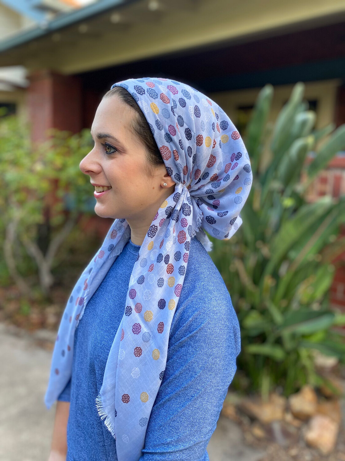 Dusty lavender dainty - soft fringes tichel