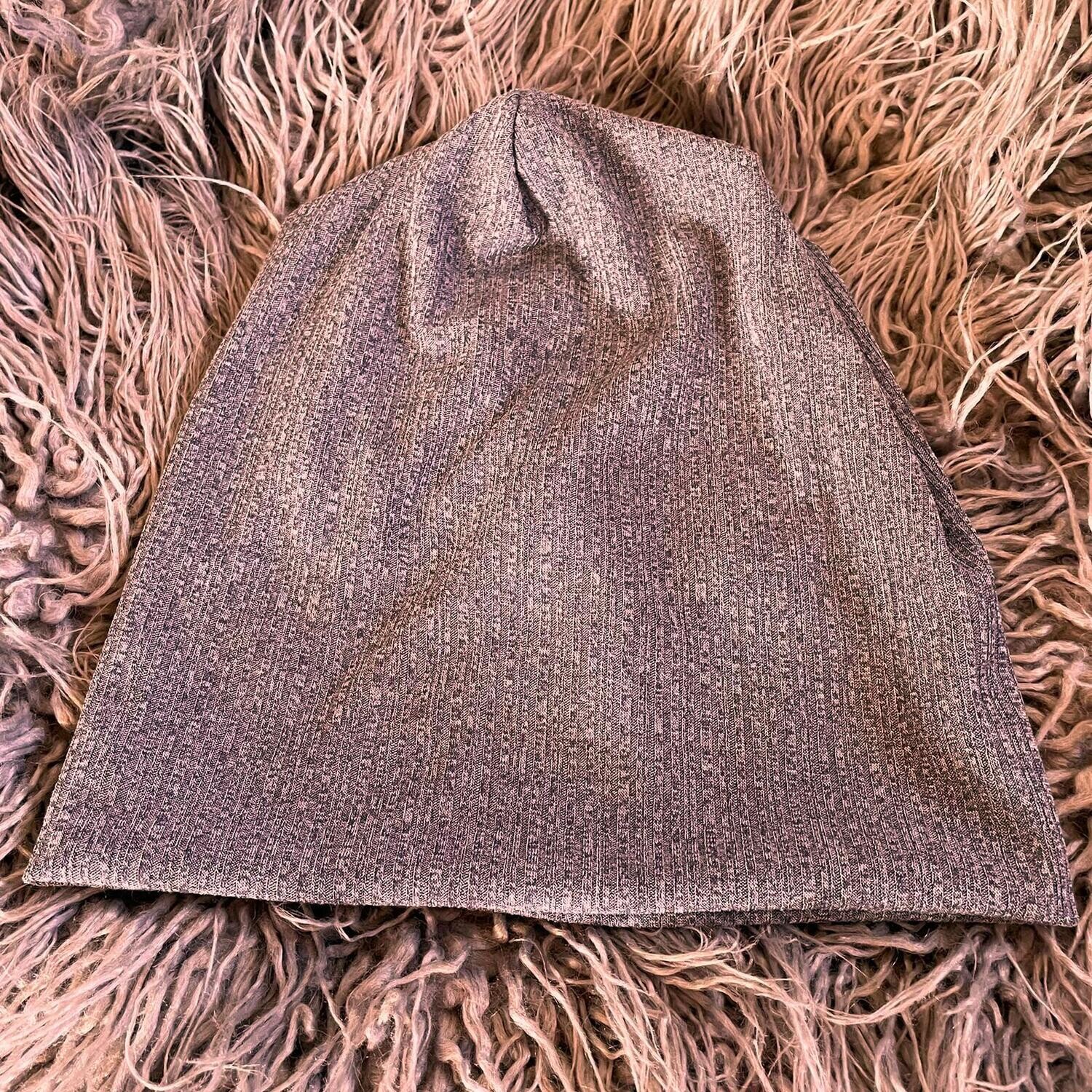 Blue - ribbed textured beanie