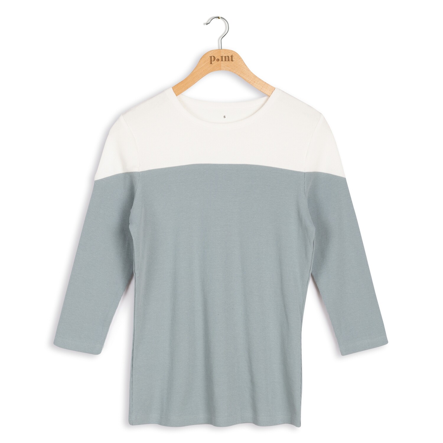 3/4 sleeve color-block tee shirts