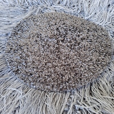 Gray lined chenille snood - XL