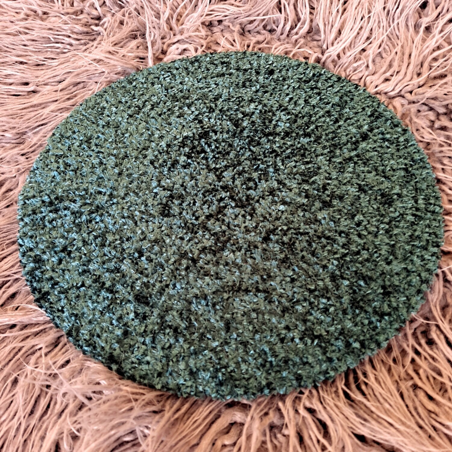 Teal lined chenille snood - XL
