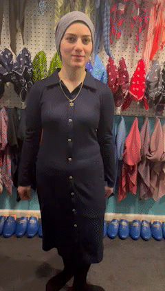 Dressy knit beanie - gray