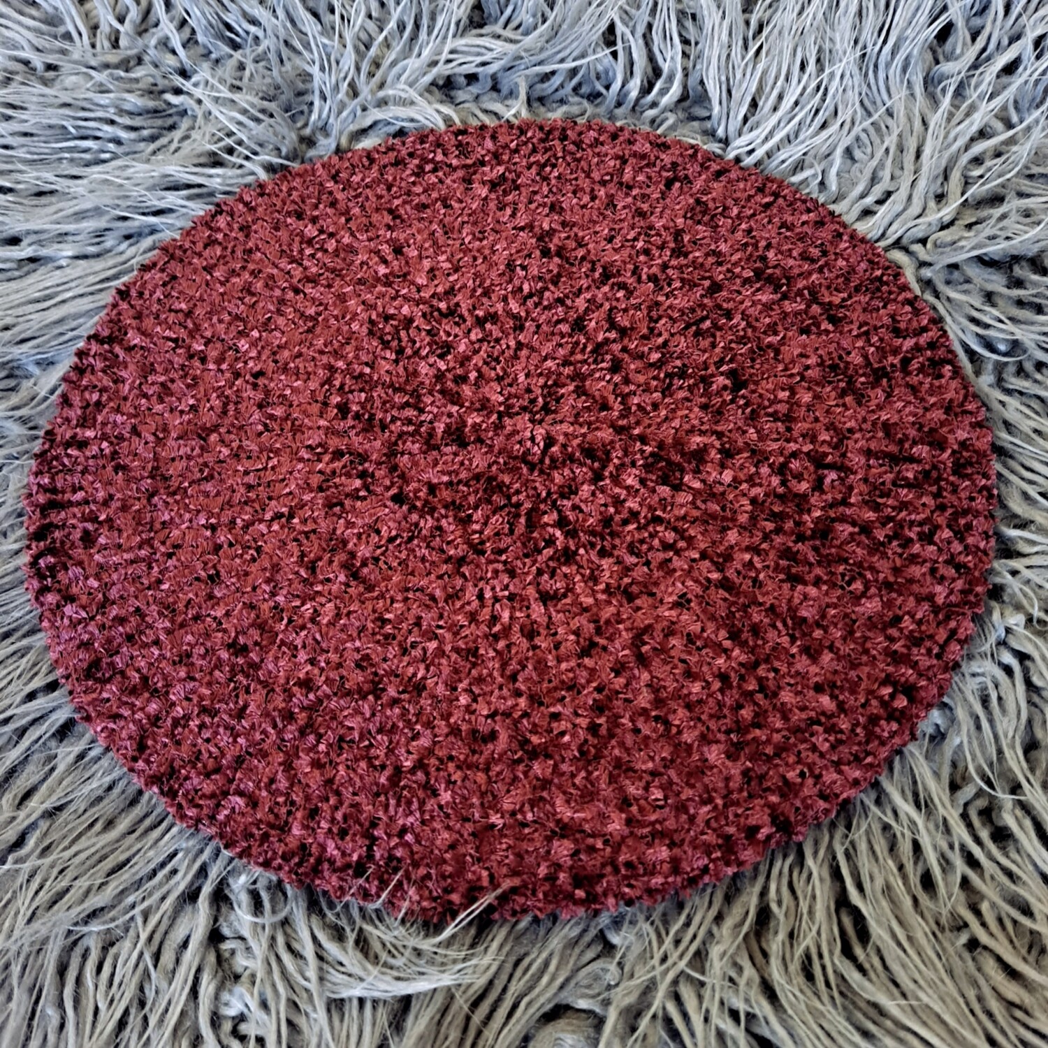 Burgundy lined chenille snood - XL