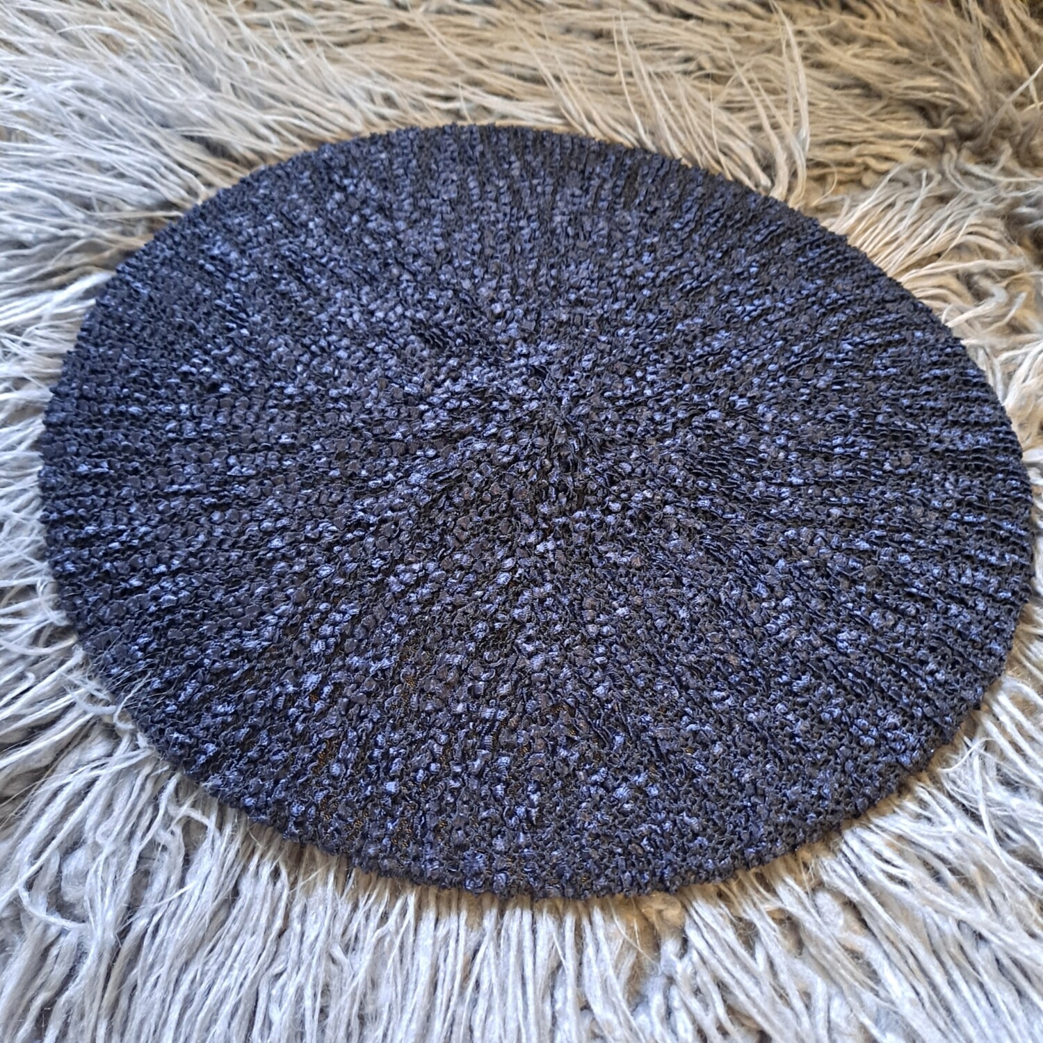 Pearl snood navy lined