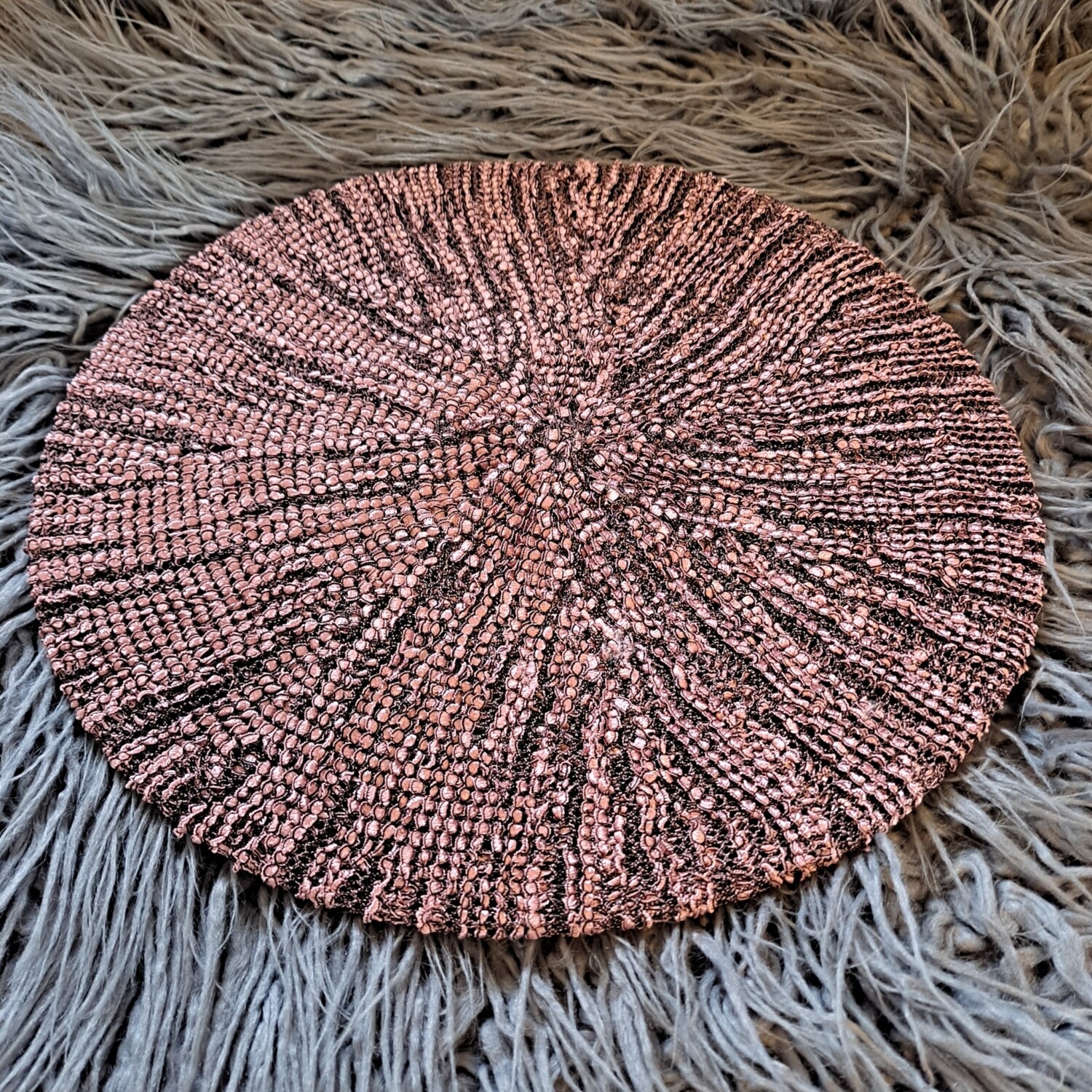 Pearl snood coral lined
