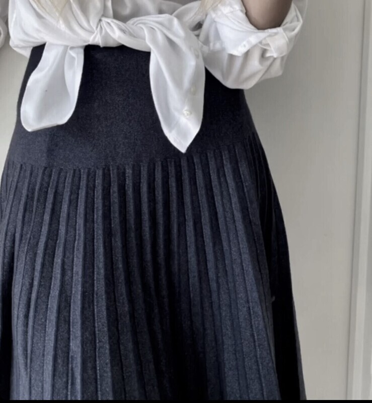 MM pleated skirt - denim color