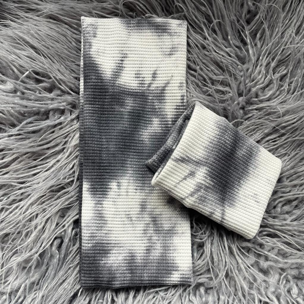Tie dyed waffle cotton headbands