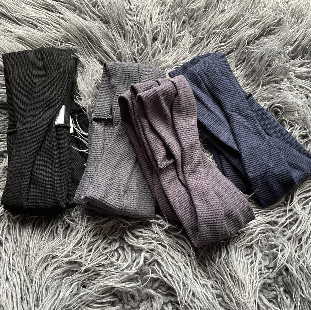 Waffle cotton flat turban twist headbands