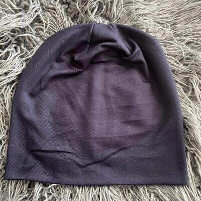 Darker blue denim cotton beanie