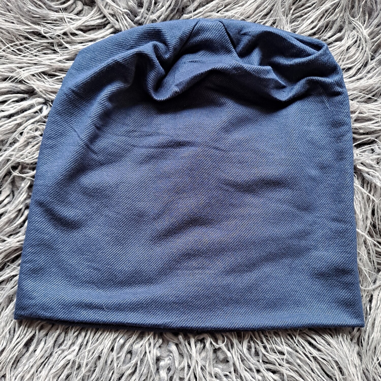 Lighter blue denim cotton beanie