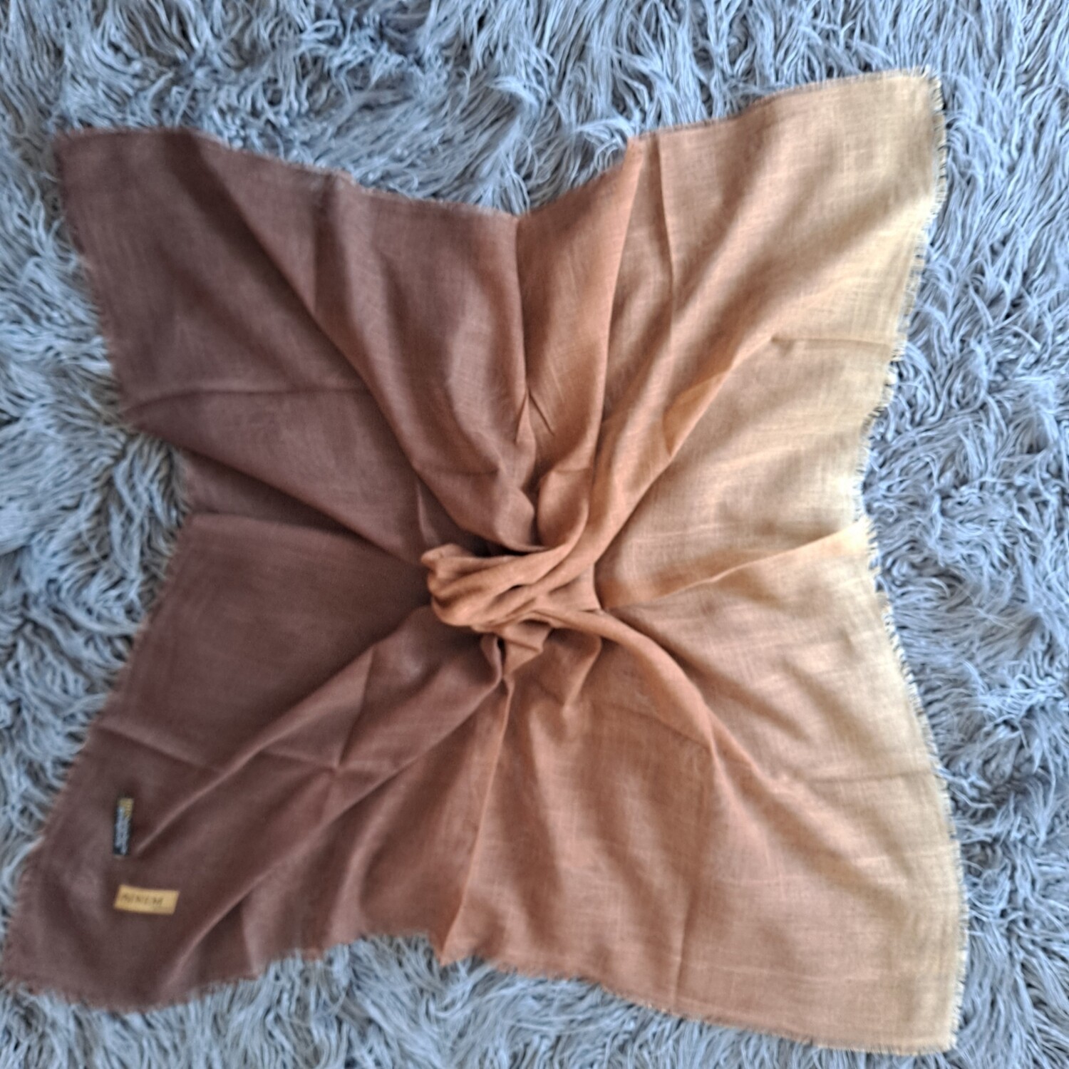 Shades of brown - shaded soft fringed tichel