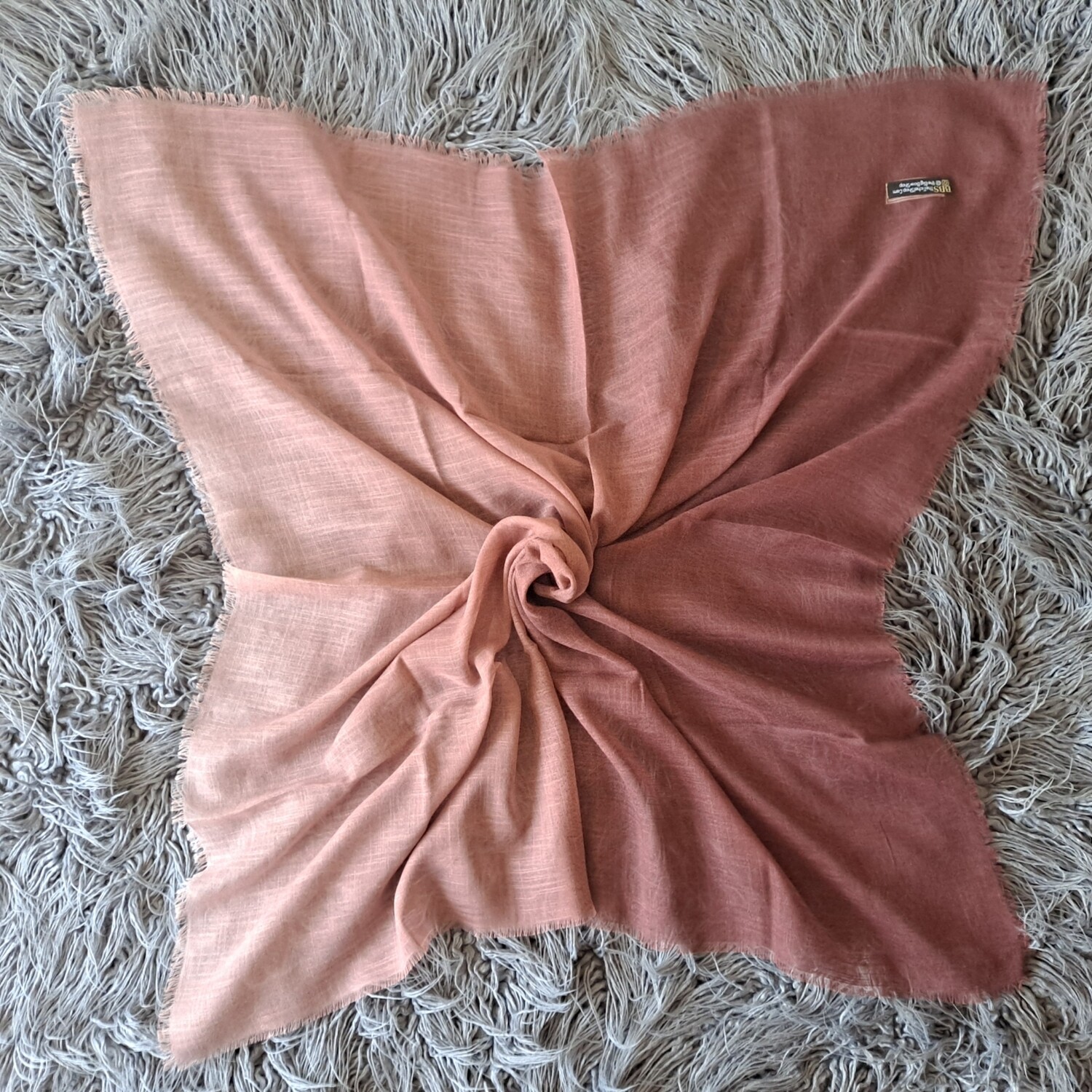Shades of mauve - shaded soft fringed tichel