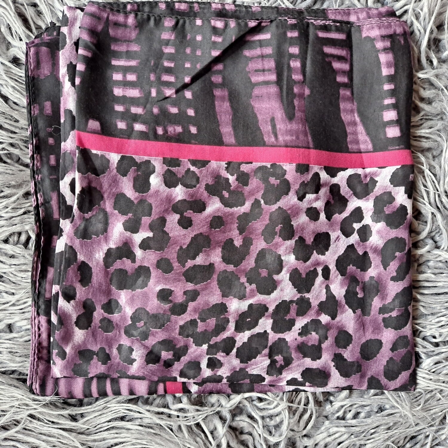 Purple leopard - Turkish head scarve