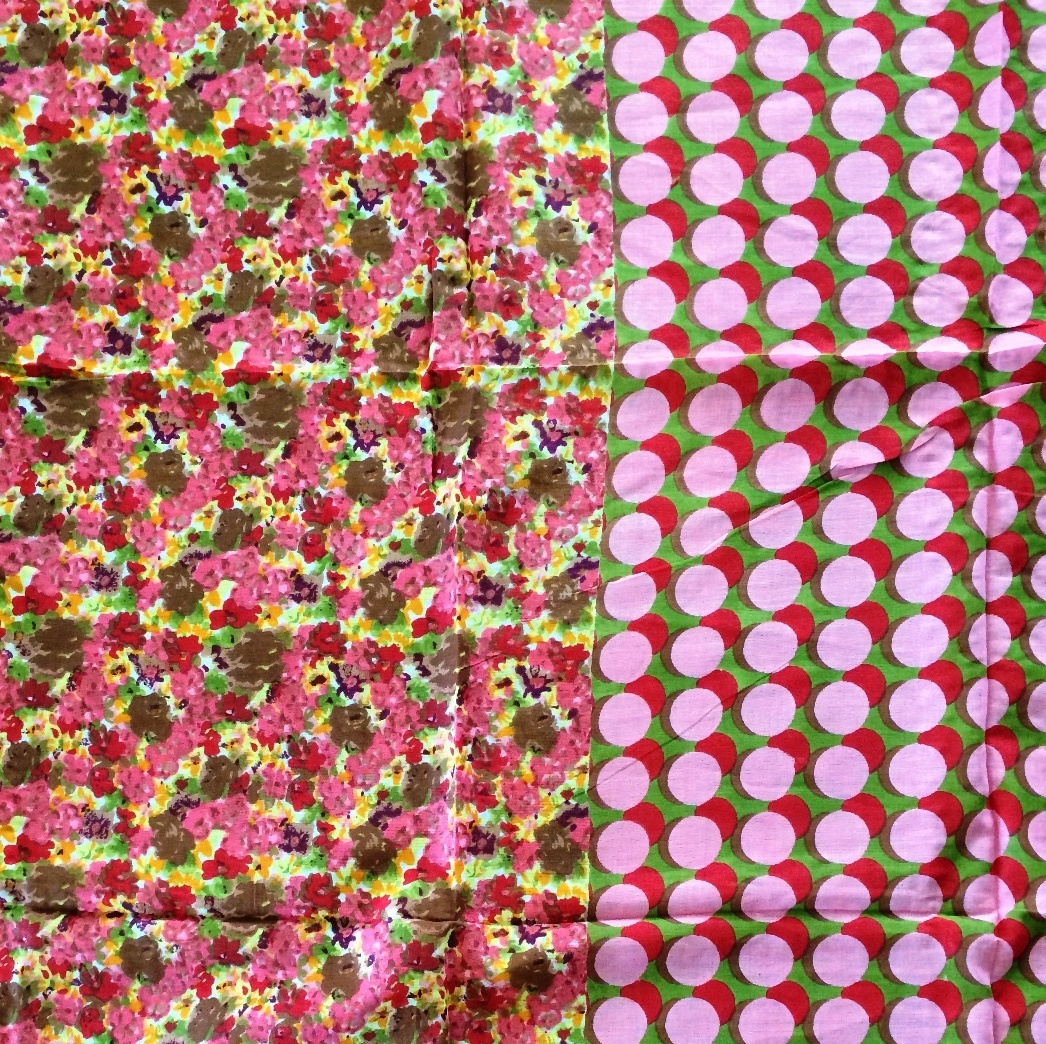 Red with flowers extra fancy tichel