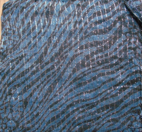 Blue animal print tichel
