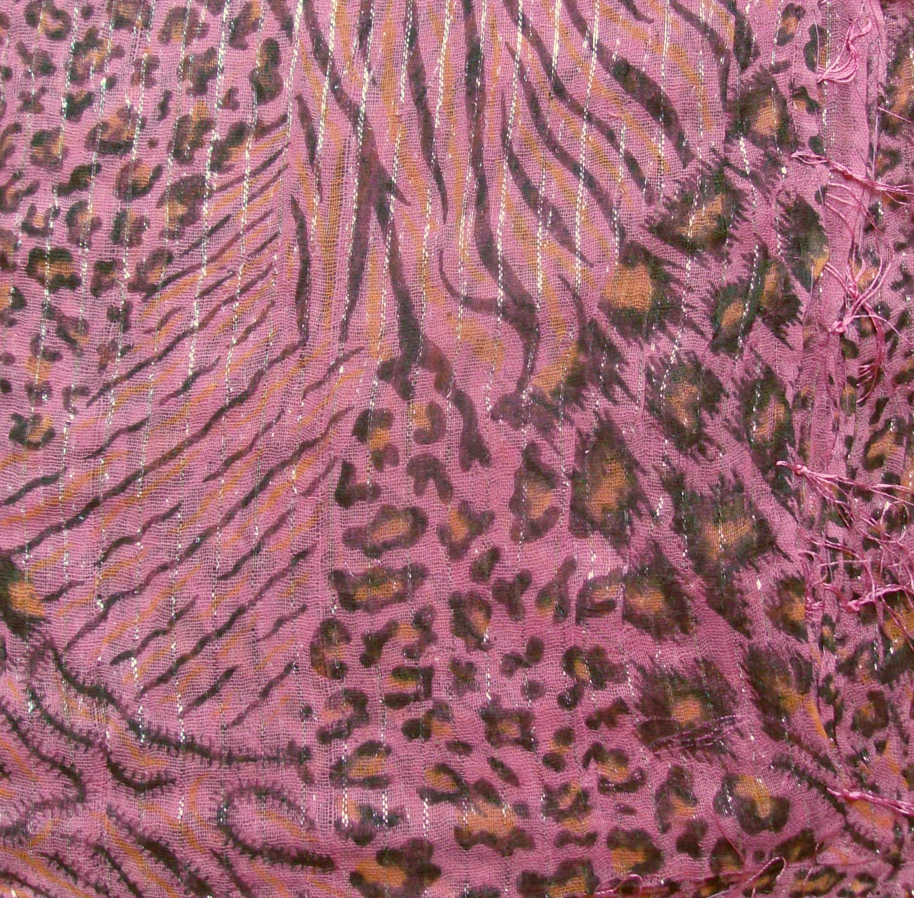 Pink animal print tichel