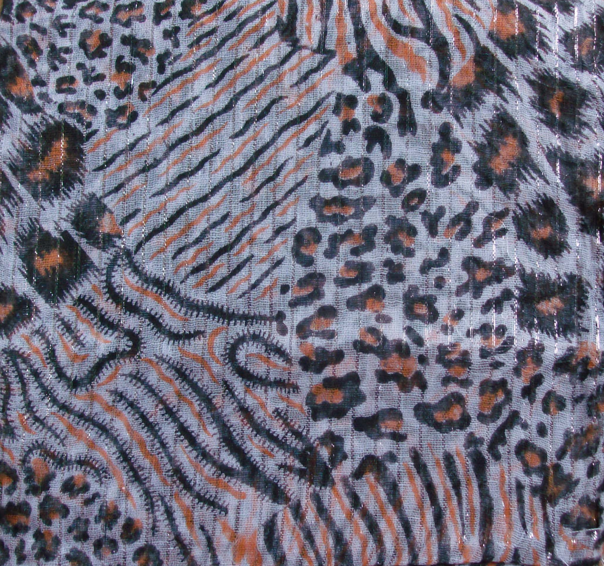 White animal print tichel