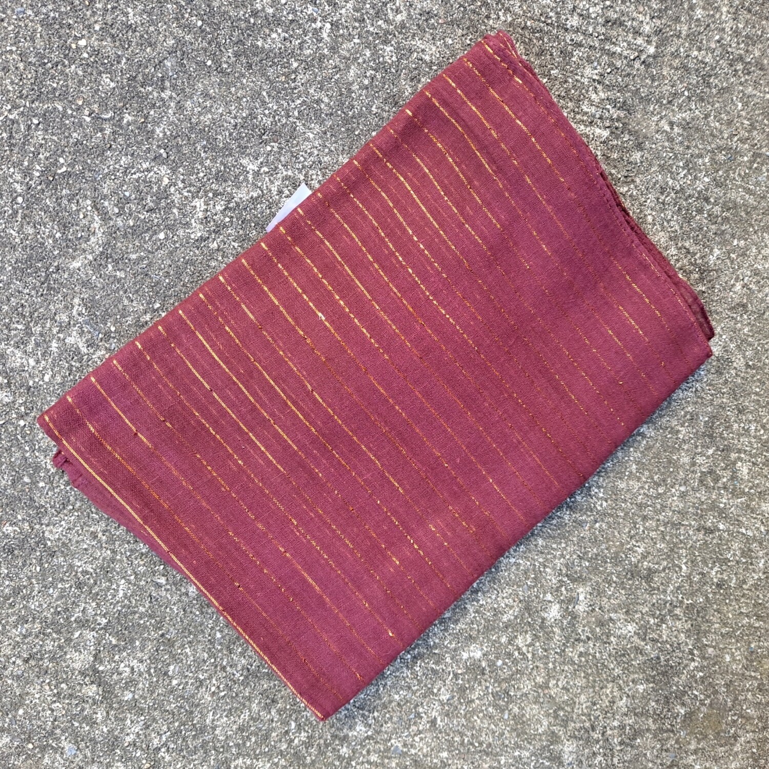 lurex tichel gold threads - maroon