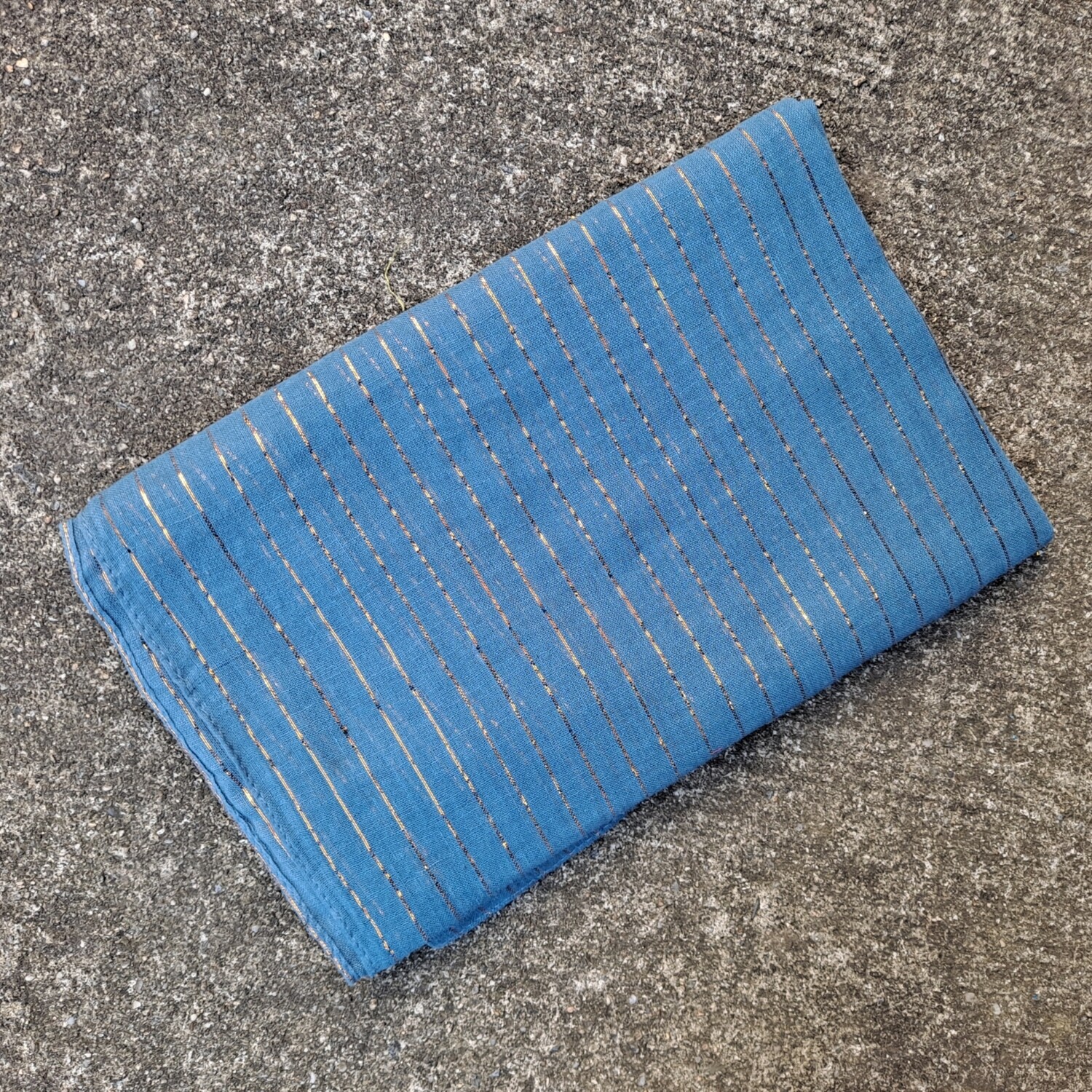 lurex tichel gold threads - duller denim
