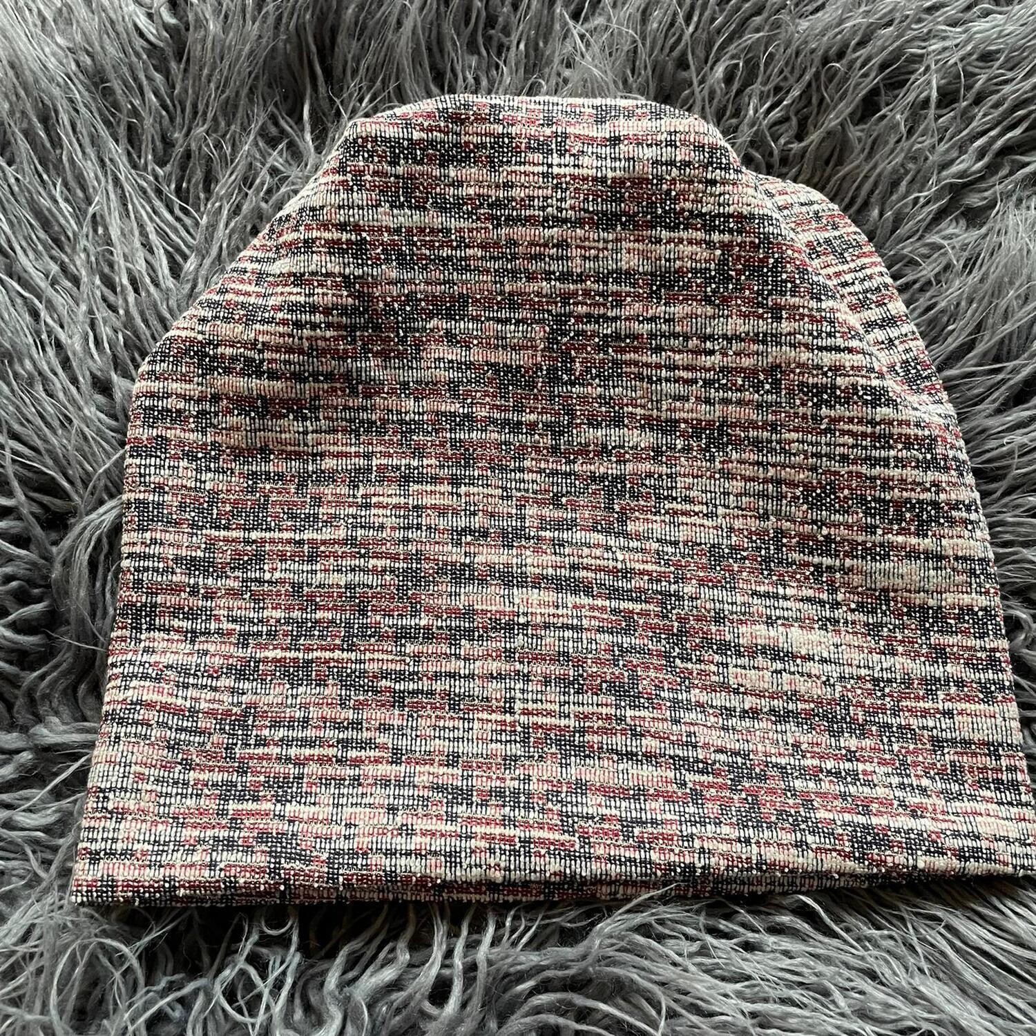 Maroon n&#39; more patterned - mid weight Fall/Winter beanie
