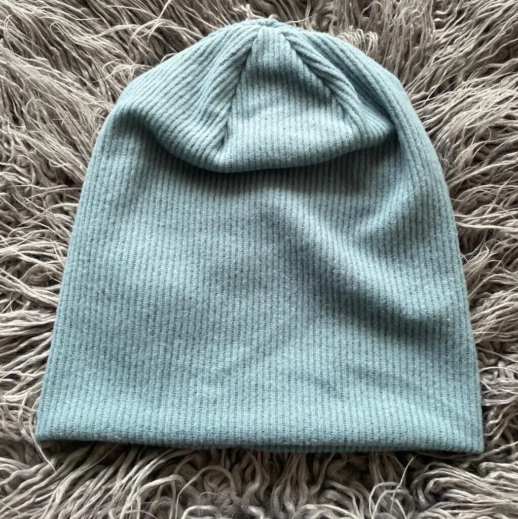 Coziest beanie - light denim fleece