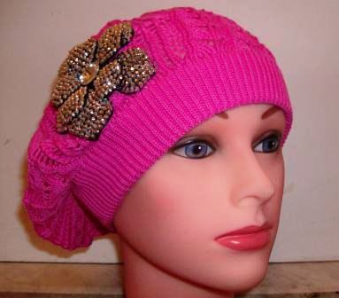 Pink "summer style" beret