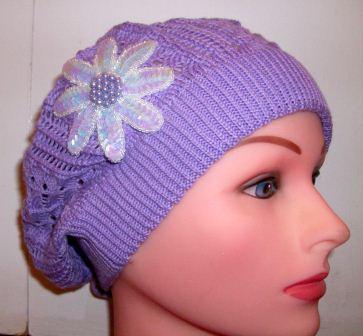 Purple "summer style" beret