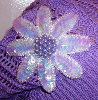 Purple "summer style" beret