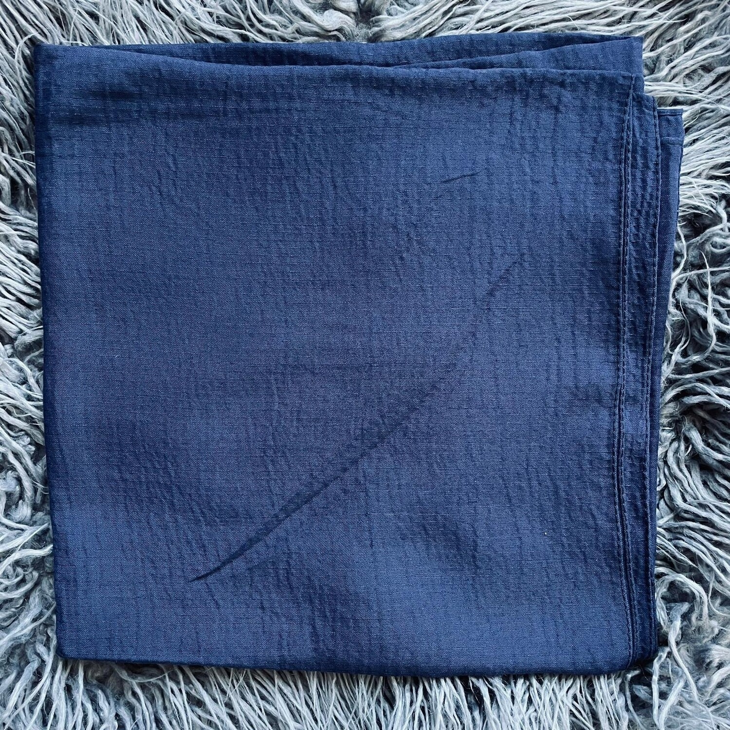 Dark navy textured solid tichel