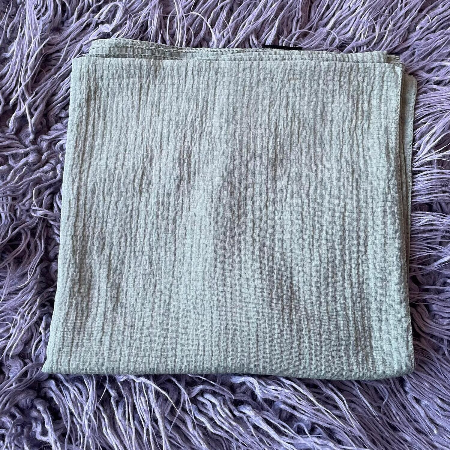 Sage  textured solid tichel