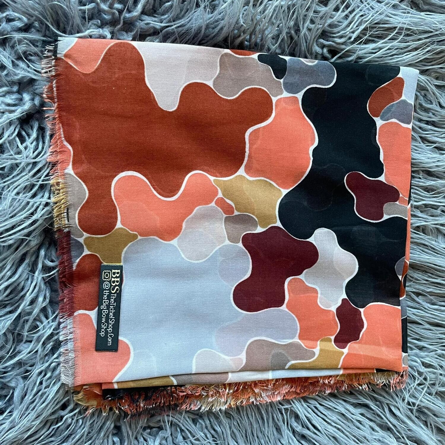 Rust n&#39; more puzzles - Turkish head scarve w/soft fringes