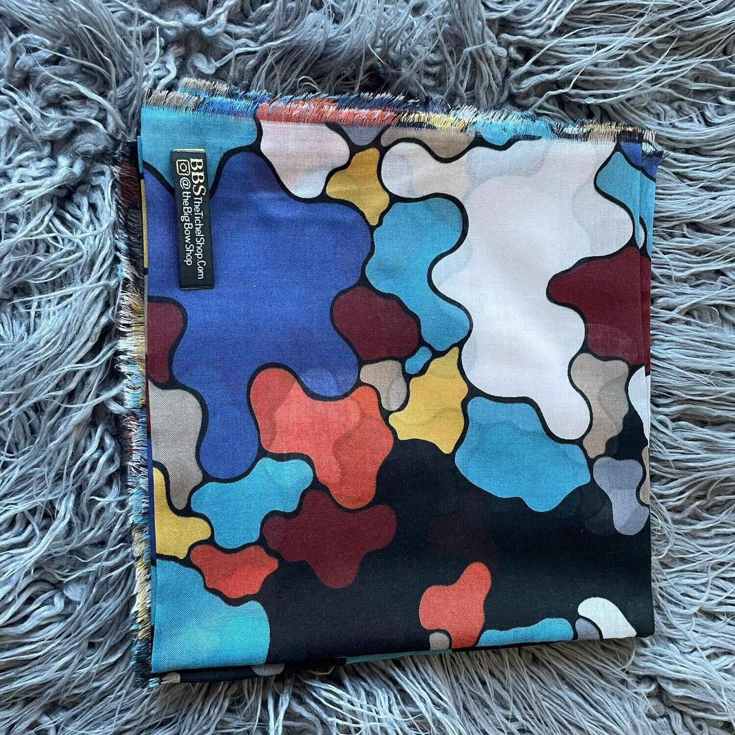 Denim n&#39; more puzzles - Turkish head scarve w/soft fringes