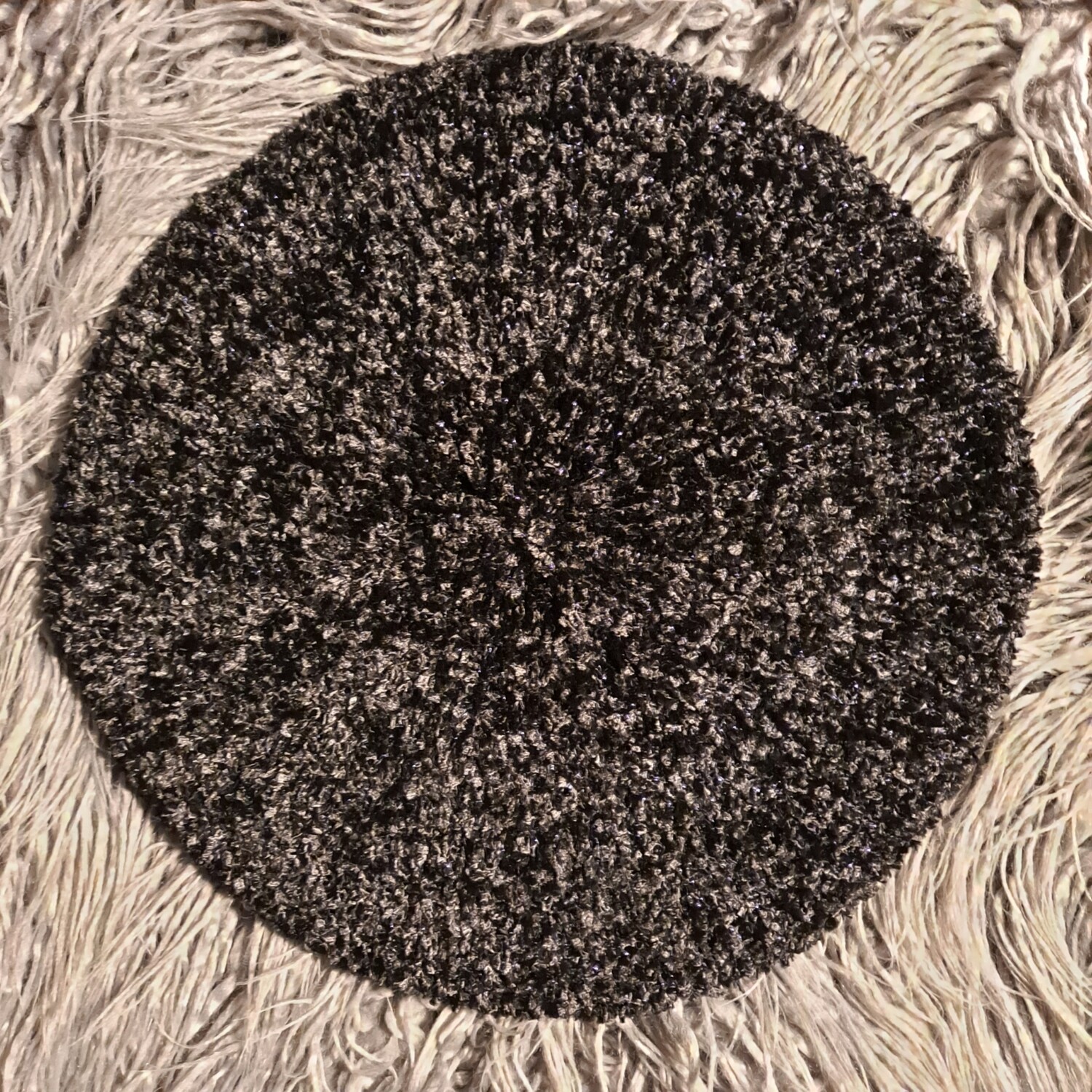 Black w/hint of royal lurex chenille snood