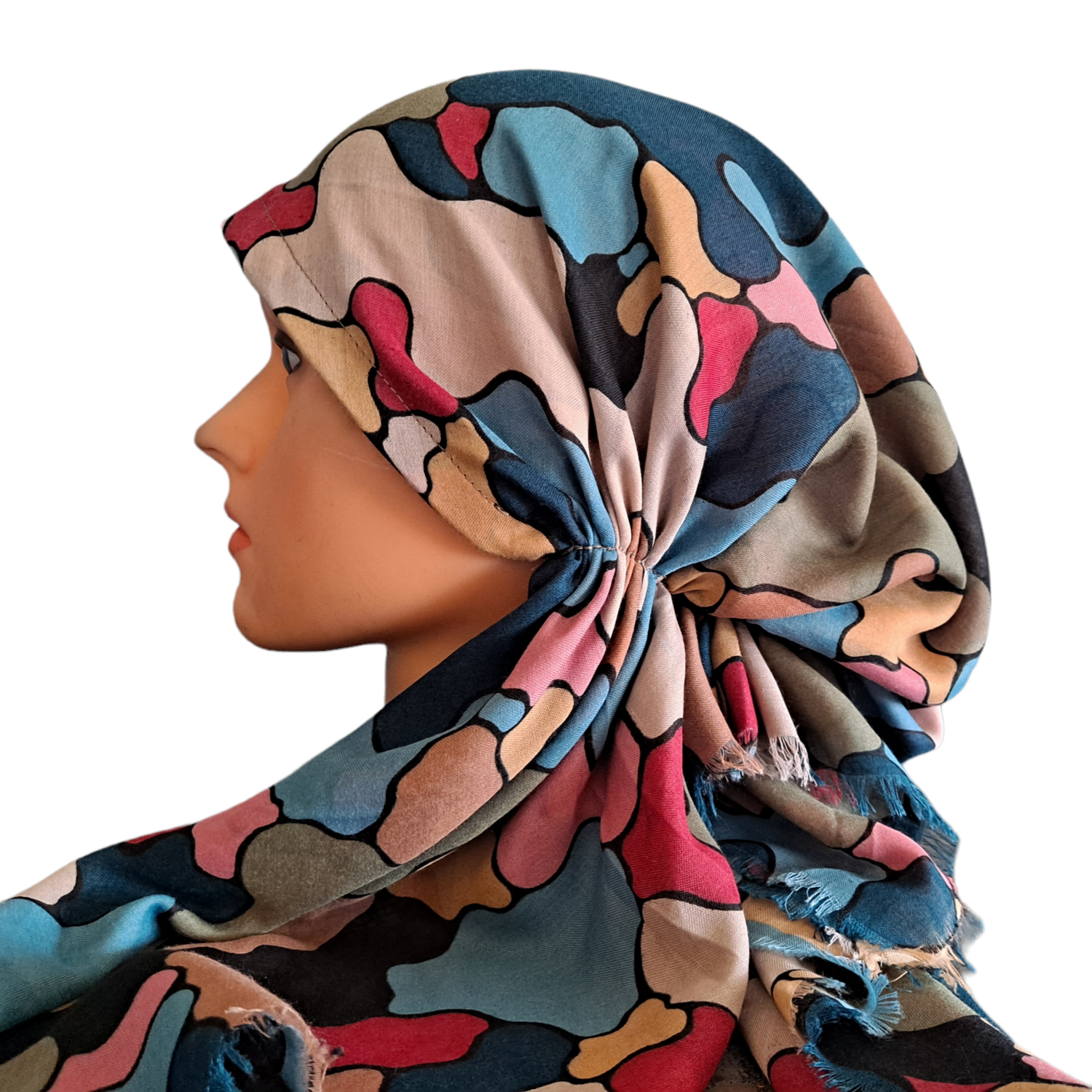 Olive puzzles - Turkish soft fringed pretied tichel