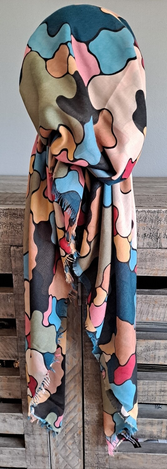 Olive puzzles - Turkish soft fringed pretied tichel